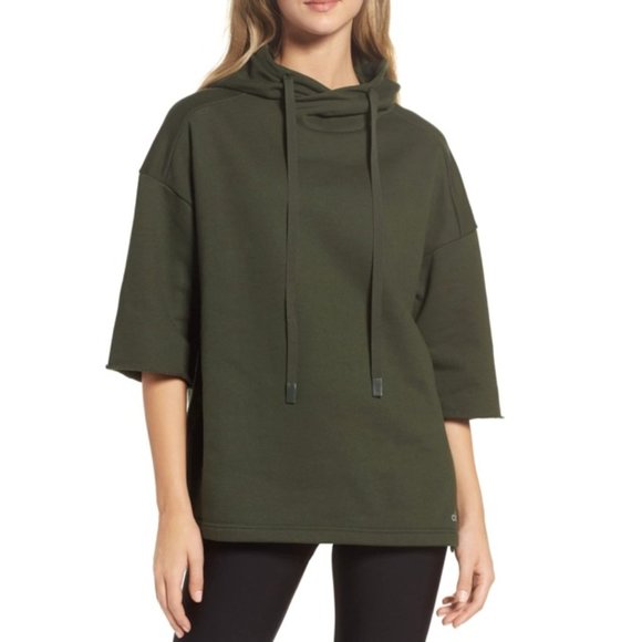ALO Yoga Tops - NEW! ALO Yoga Crop Sleeve Oversize Hoodie